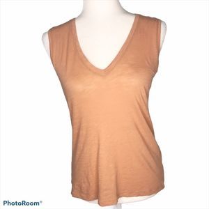 ⭐️Madewell Orange Sleeveless V neck Tank XS